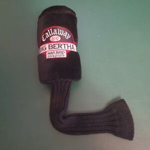 Callaway Big Bertha War Bird Sole Plate Golf Headcover Black Vtg Long Neck #1